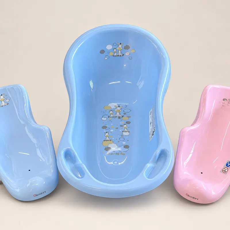 Vaschetta blu con due supporti