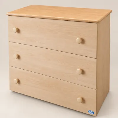Cassettiera in legno chiaro