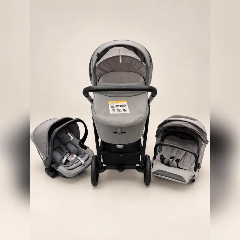 Passeggino trio grigio chiaro