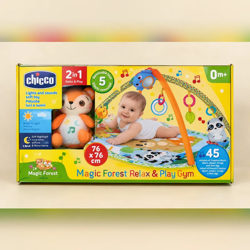 Tappeto gioco con archetto e peluche