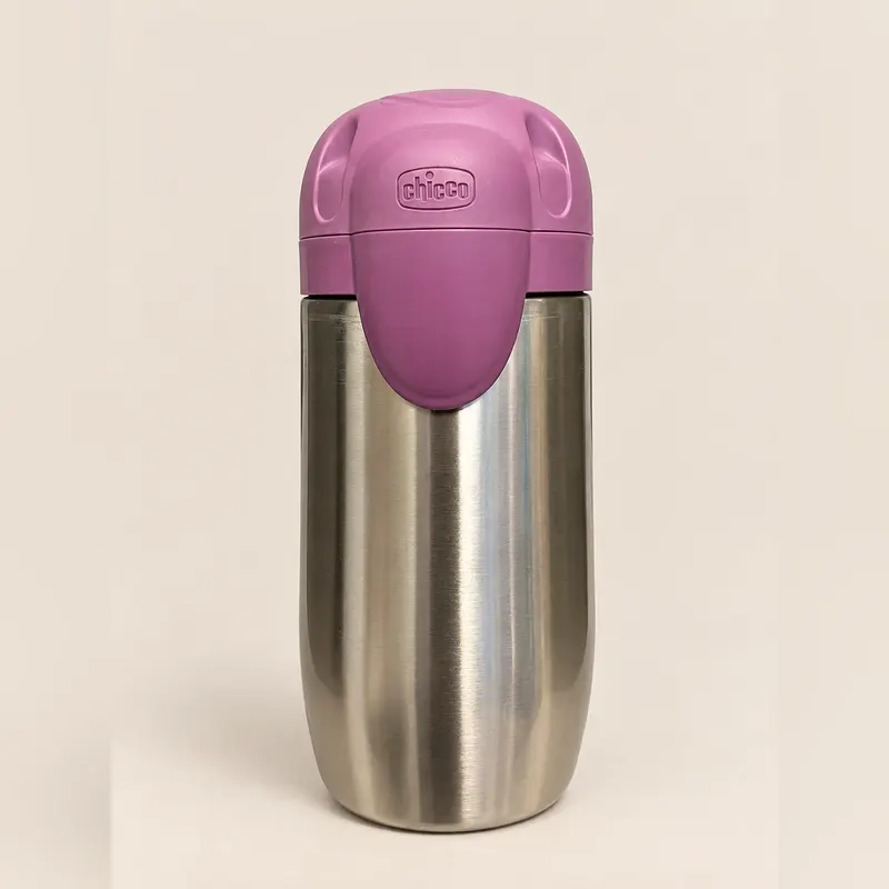 Thermos in acciaio con tappo viola
