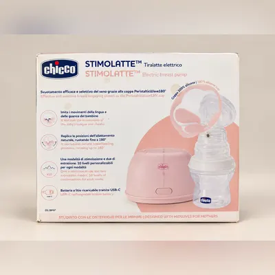 Tiralatte elettrico in scatola rosa