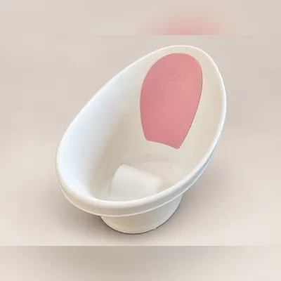 Vaschetta bianca con fondo rosa