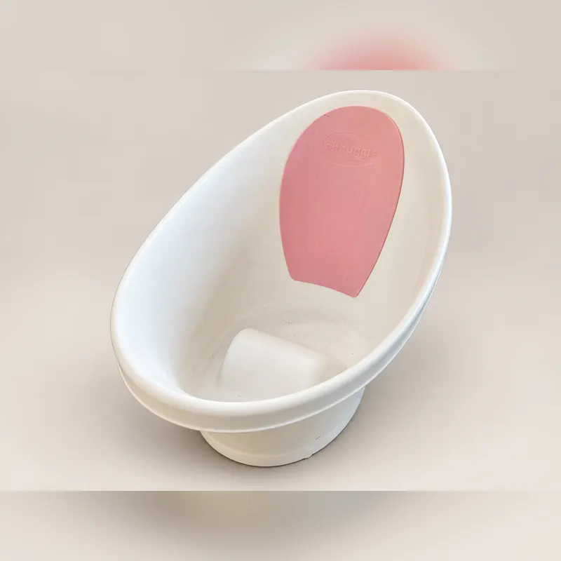 Vaschetta bianca con fondo rosa
